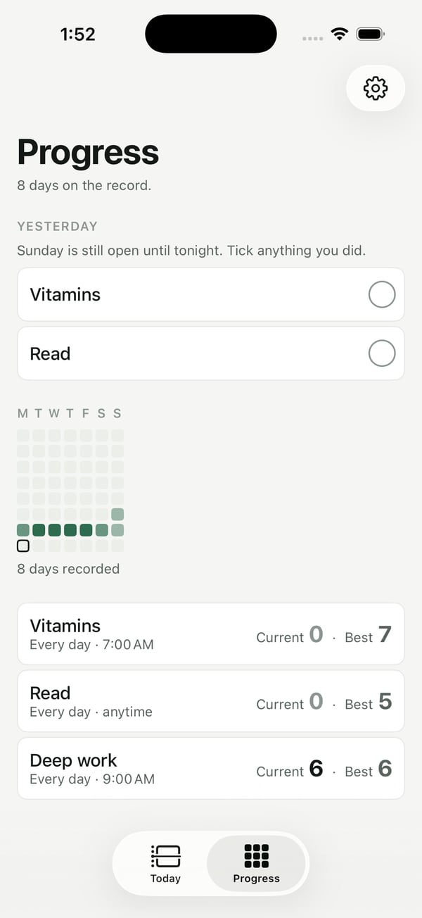 HabitDay screen 2
